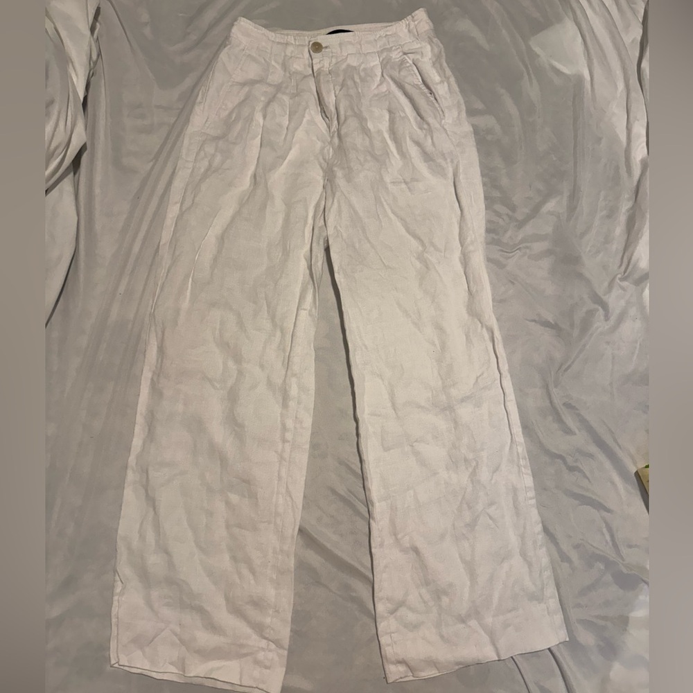Banana Republic White/Cream Linen Pants
